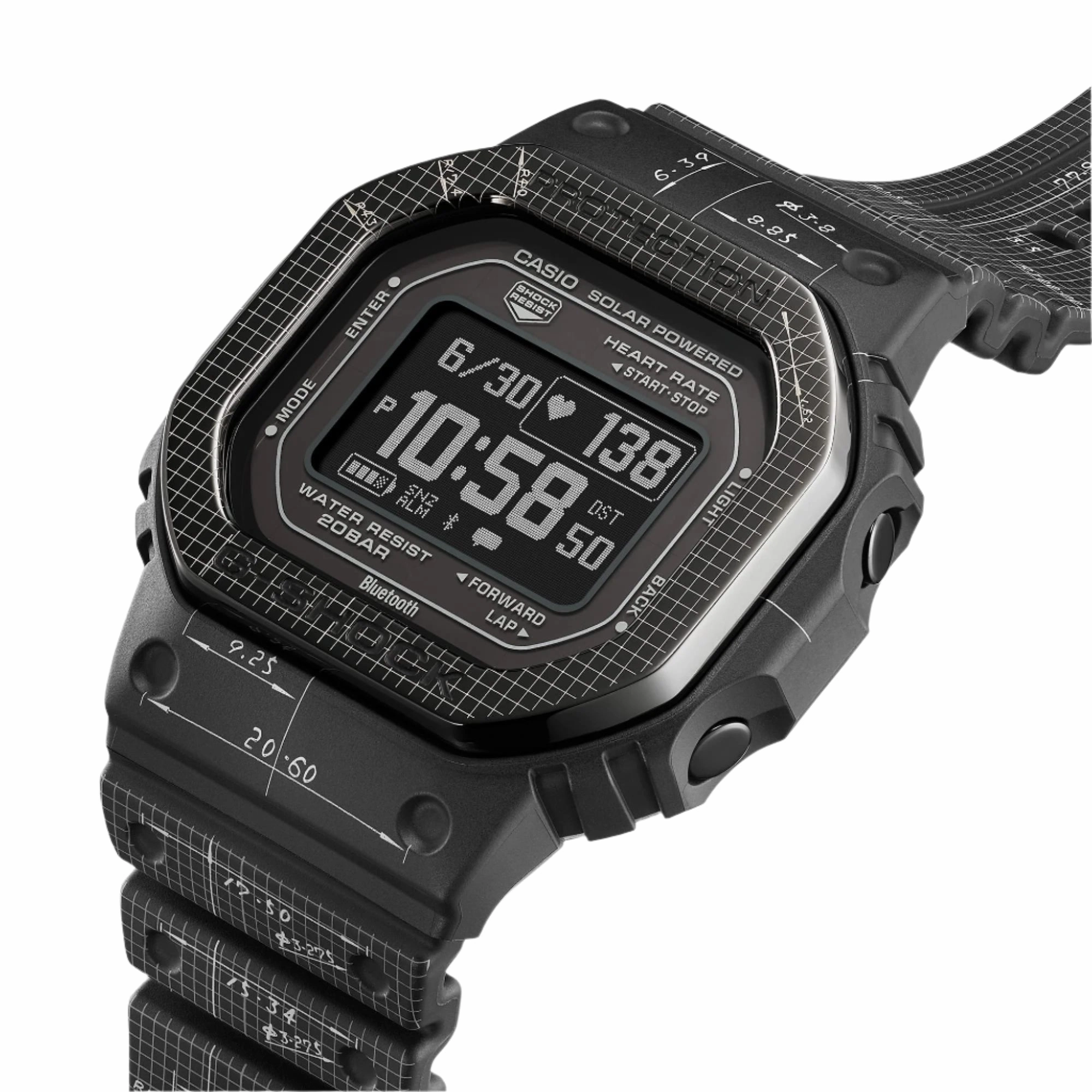 G-Shock G-Squad Black Dial Black Resin Band Watch DWH5600EX-1D