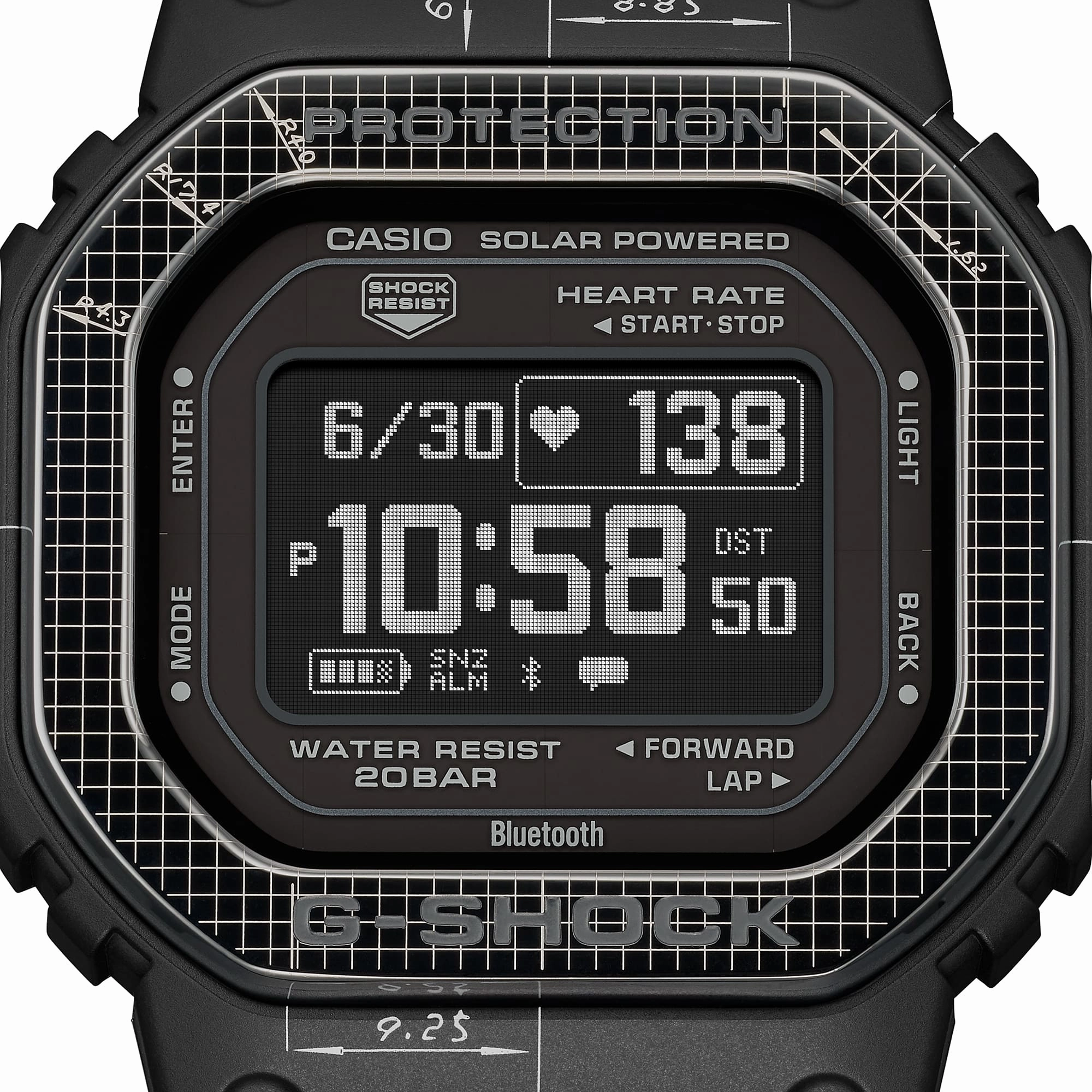 G-Shock G-Squad Black Dial Black Resin Band Watch DWH5600EX-1D