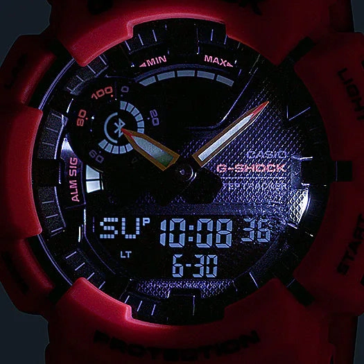 G-Shock G-Squad Red Resin Band Watch GBA900-4A