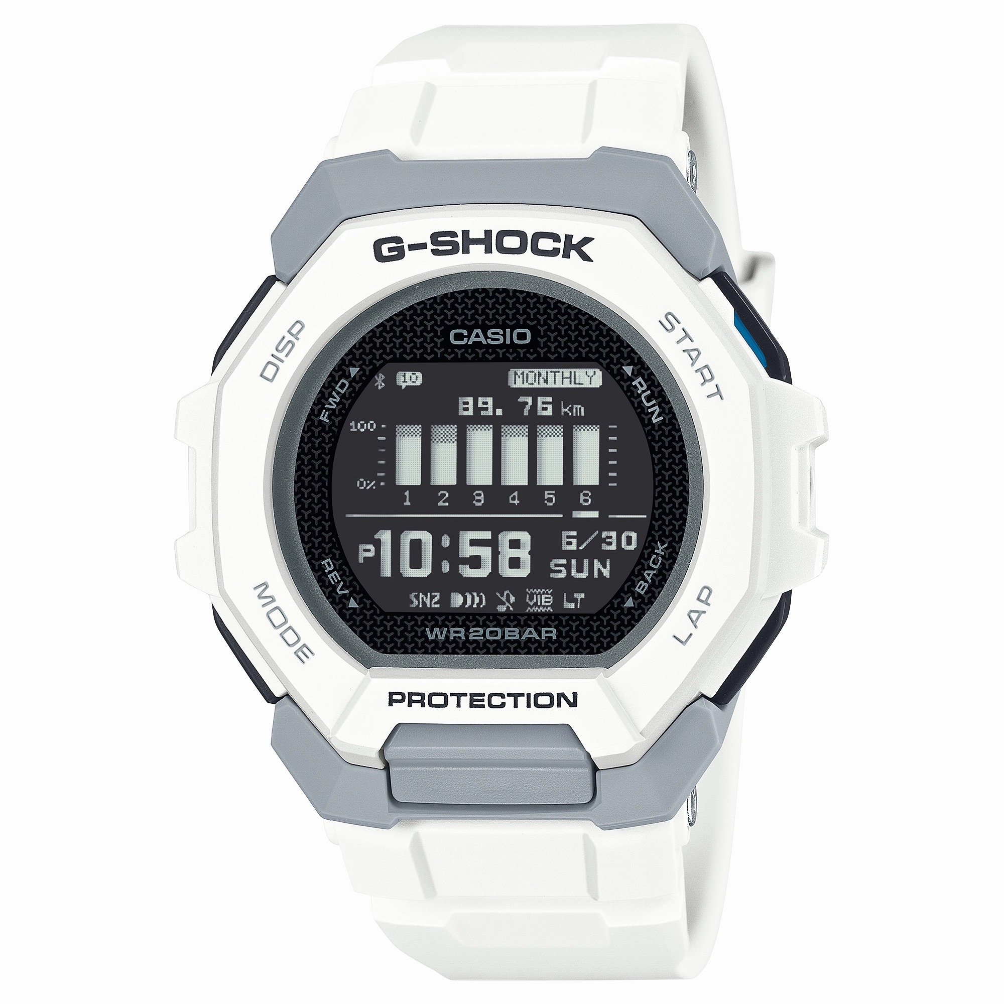 G-Shock G-Squad White Resin Band Watch GBD300-7D 