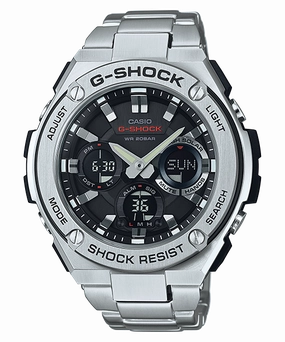 G-Shock G-Steel Solar-Powered Men's Resilient Watch GSTS110D-1A,quartz watch, quartz watches for men, quartz watches for women, best quartz watch, minimalist quartz watch, luxury quartz watch, waterproof quartz watch,analog quartz watch, digital quartz wa