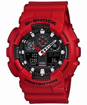 G-Shock Military Red Men's Watch GA100B-4A 