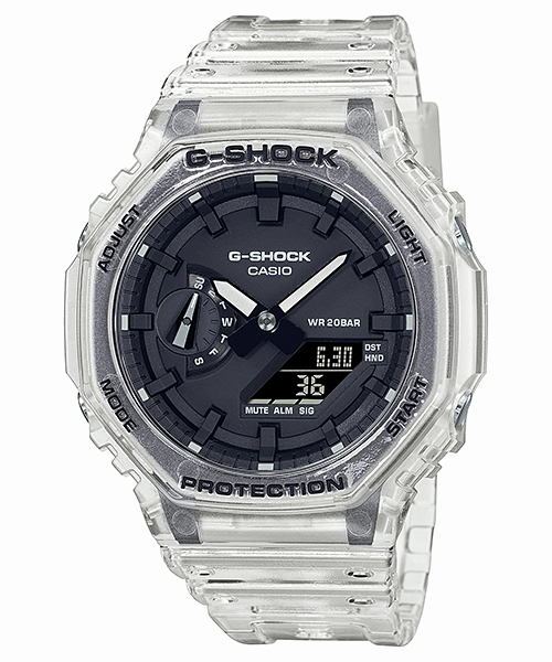 G-Shock Transparent CasiOak Carbon Core Guard Watch GA2100SKE-7A,quartz watch, quartz watches for men, quartz watches for women, best quartz watch, minimalist quartz watch, luxury quartz watch, waterproof quartz watch,analog quartz watch, digital quartz wa