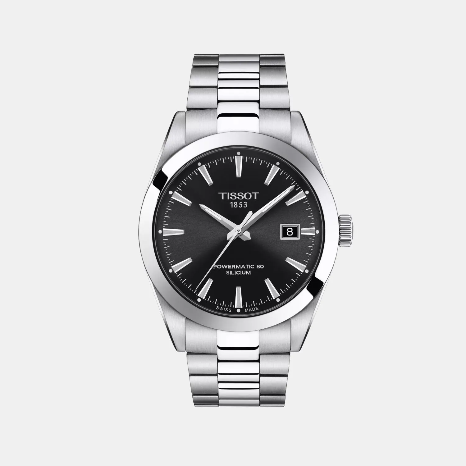 Gentleman Men Automatic Black Dial Analog Stainless Steel Watch T1274071105100 budget    watches    watches classic