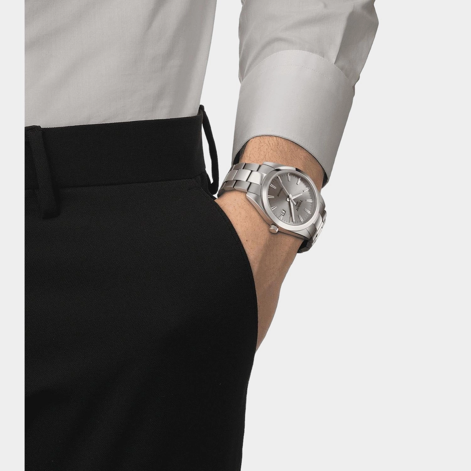 Gentleman Men Analog Titanium Watch T1274104408100