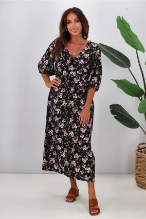 Gloss The Label Elisa Midi Dress Enchanted Floral
