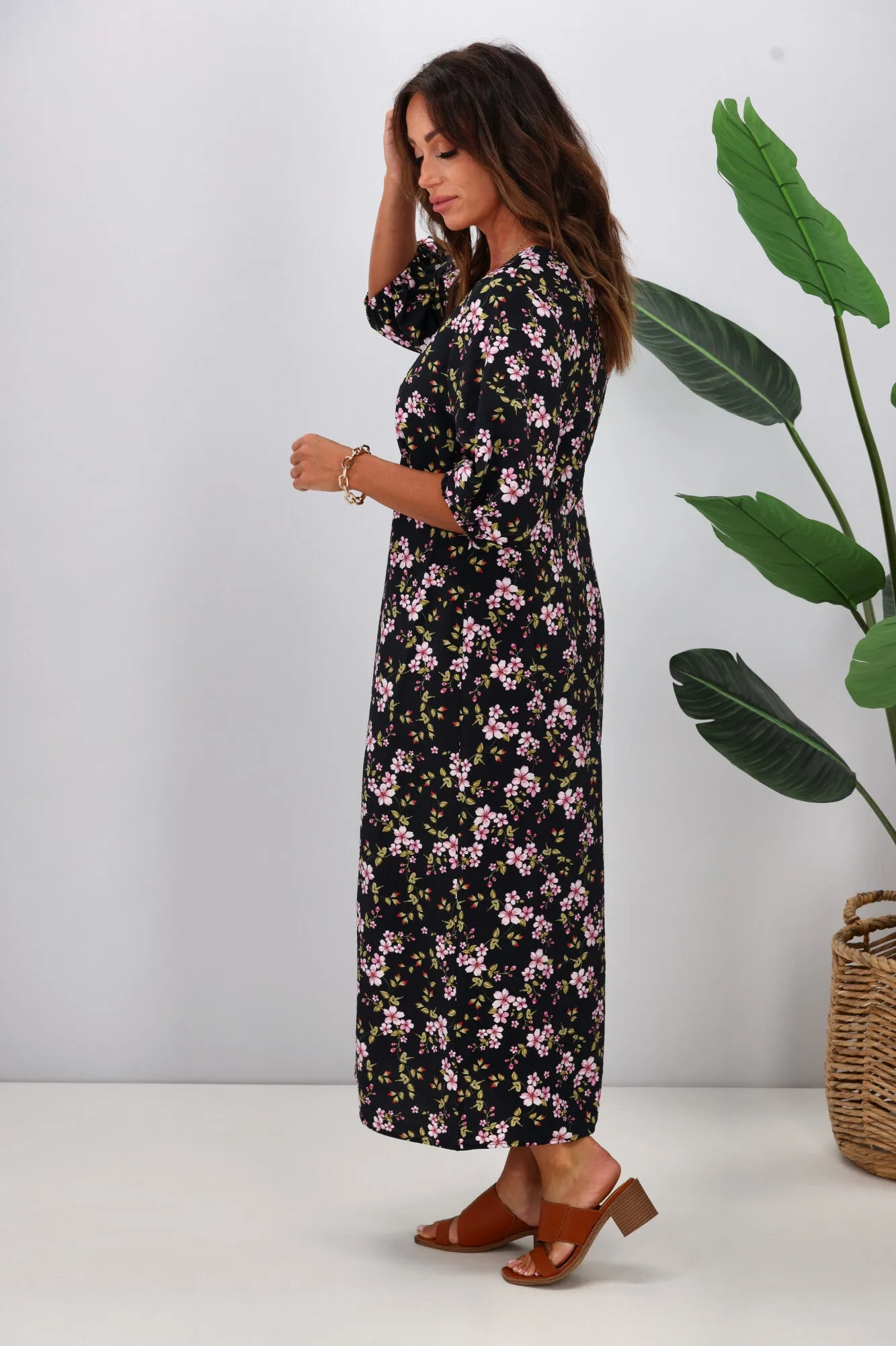 Gloss The Label Elisa Midi Dress Enchanted Floral