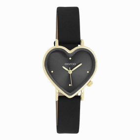 Gold coloured OOZOO watch with black leather strap - C11452,seiko watches,couple watches,watches designer,watches discount,women watches,best women watches,high end women's watches,high quality women's watches