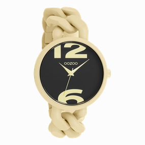 Gold coloured OOZOO watch with chunky chain bracelet - C11266,seiko watches,couple watches,watches designer,watches discount,women watches,best women watches,high end women's watches,high quality women's watches