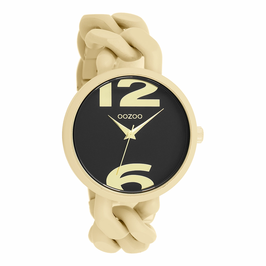 Gold coloured OOZOO watch with chunky chain bracelet - C11266,seiko watches,couple watches,watches designer,watches discount,women watches,best women watches,high end women's watches,high quality women's watches