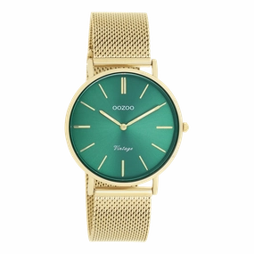 Gold coloured OOZOO watch with gold coloured metal mesh bracelet - C20295,seiko watches,couple watches,watches designer,watches discount,women watches,best women watches,high end women's watches,high quality women's watches