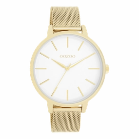 Gold coloured OOZOO watch with metal mesh bracelet - C11363,seiko watches,couple watches,watches designer,watches discount,women watches,best women watches,high end women's watches,high quality women's watches