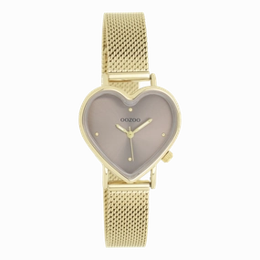 Gold coloured OOZOO watch with metal mesh bracelet - C11416,seiko watches,couple watches,watches designer,watches discount,women watches,best women watches,high end women's watches,high quality women's watches