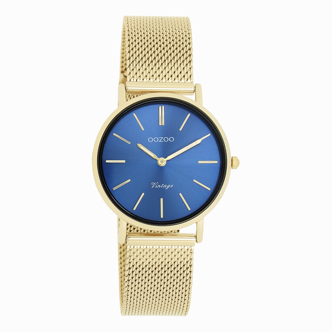 Gold coloured OOZOO watch with metal mesh bracelet - C20292,seiko watches,couple watches,watches designer,watches discount,women watches,best women watches,high end women's watches,high quality women's watches