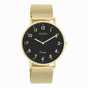 Gold coloured OOZOO watch with metal mesh bracelet - C20344,seiko watches,mens watches,couple watches,watches designer,watches discount,best watches for men