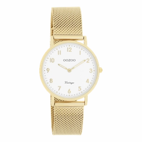 Gold coloured OOZOO watch with metal mesh bracelet - C20347,seiko watches,couple watches,watches designer,watches discount,women watches,best women watches,high end women's watches,high quality women's watches