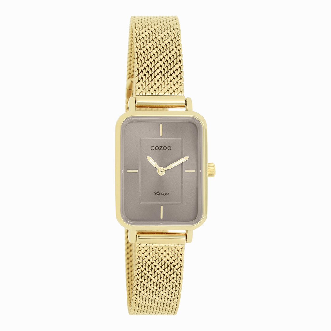 Gold coloured OOZOO watch with metal mesh bracelet - C20353,seiko watches,couple watches,watches designer,watches discount,women watches,best women watches,high end women's watches,high quality women's watches