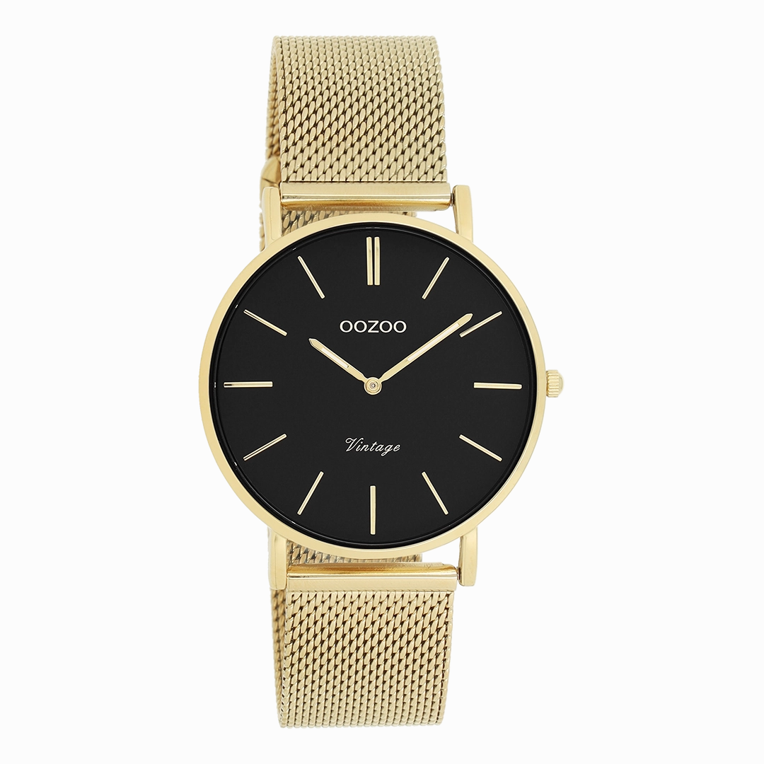 Gold coloured OOZOO watch with metal mesh bracelet - C9914,seiko watches,couple watches,watches designer,watches discount,women watches,best women watches,high end women's watches,high quality women's watches