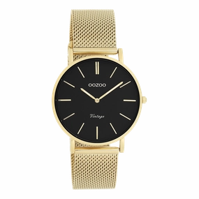 Gold coloured OOZOO watch with metal mesh bracelet - C9914,seiko watches,couple watches,watches designer,watches discount,women watches,best women watches,high end women's watches,high quality women's watches