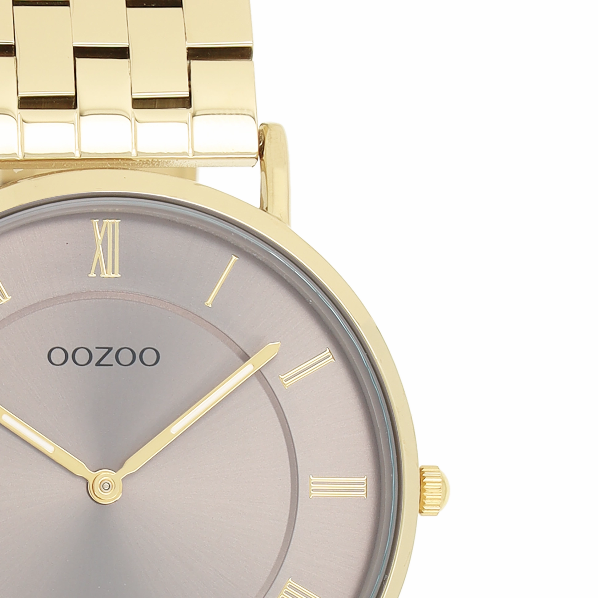 Gold coloured OOZOO watch with stainless steel bracelet - C20370