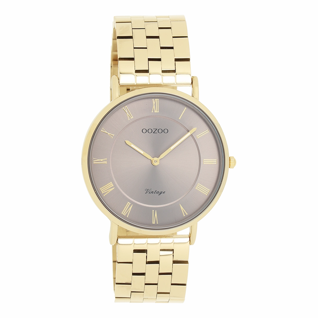 Gold coloured OOZOO watch with stainless steel bracelet - C20370,seiko watches,mens watches,couple watches,watches designer,watches discount,best watches for men