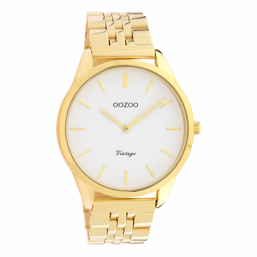 Gold coloured OOZOO watch with stainless steel bracelet - C9985,seiko watches,mens watches,couple watches,watches designer,watches discount,best watches for men