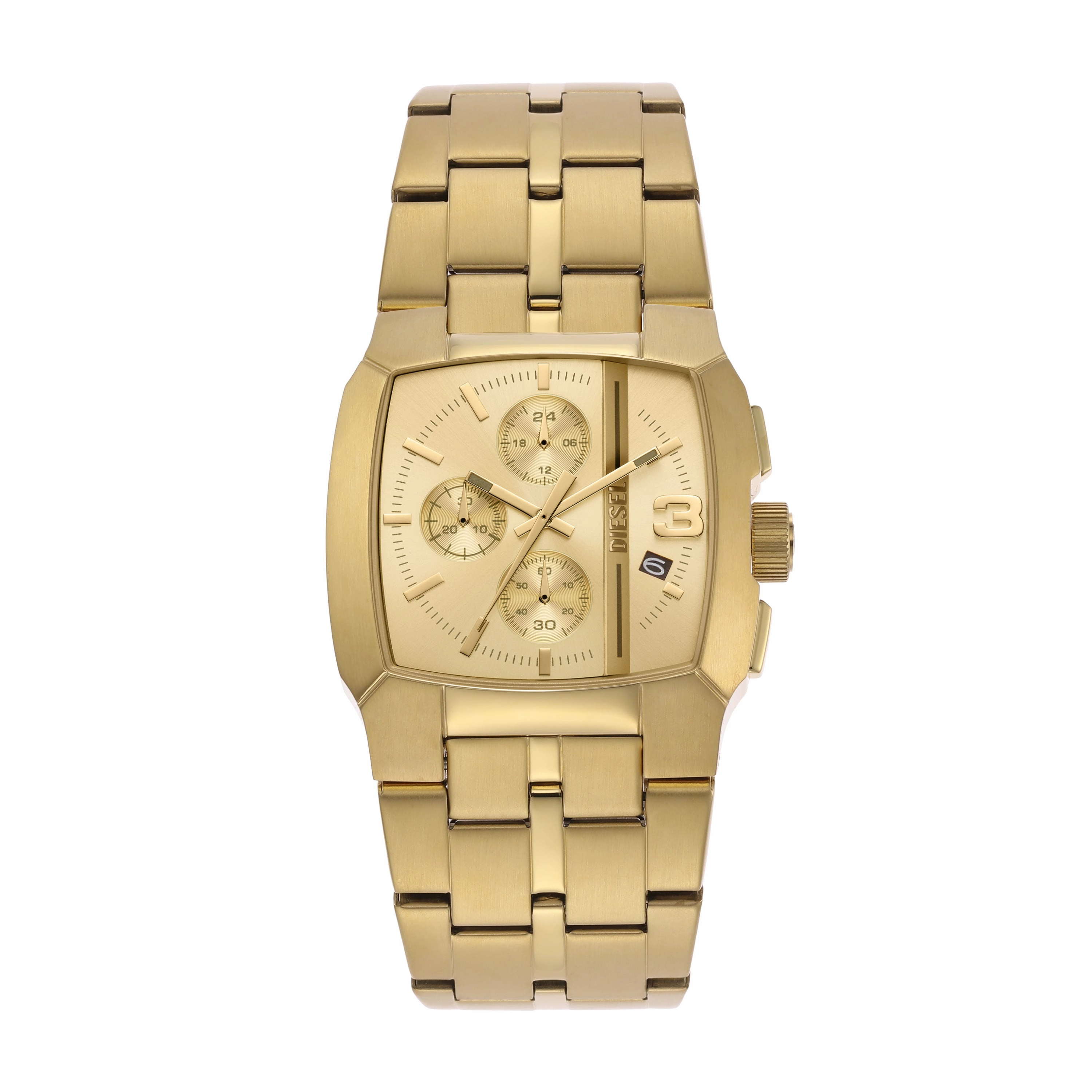 Gold-Tone Diesel Cliffhanger Stainless Steel Chronograph Watch DZ4639 