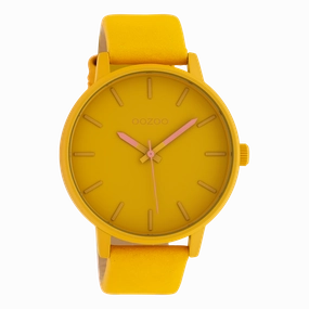 Golden apricot OOZOO watch with leather strap - C10380,seiko watches,couple watches,watches designer,watches discount,women watches,best women watches,high end women's watches,high quality women's watches