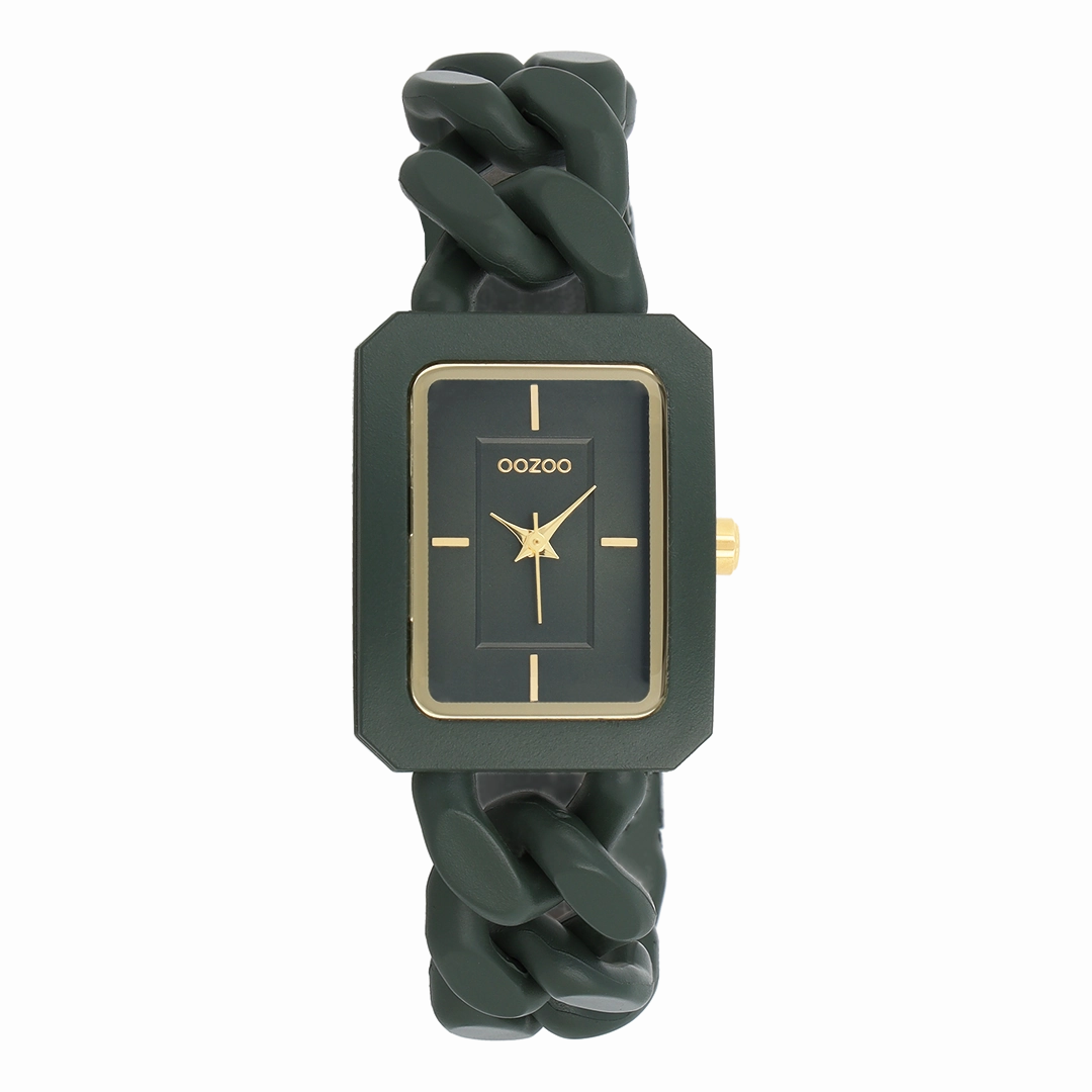 Green OOZOO watch with chain bracelet - C11279,seiko watches,couple watches,watches designer,watches discount,women watches,best women watches,high end women's watches,high quality women's watches