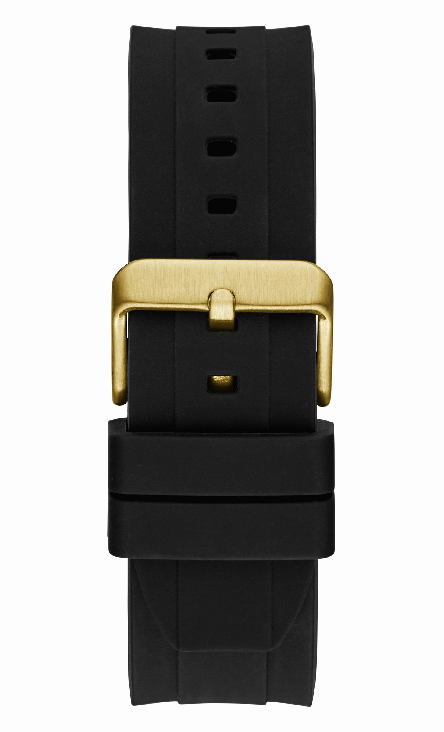Guess Empire Black Dial Rubber Strap Watch GW0583G2