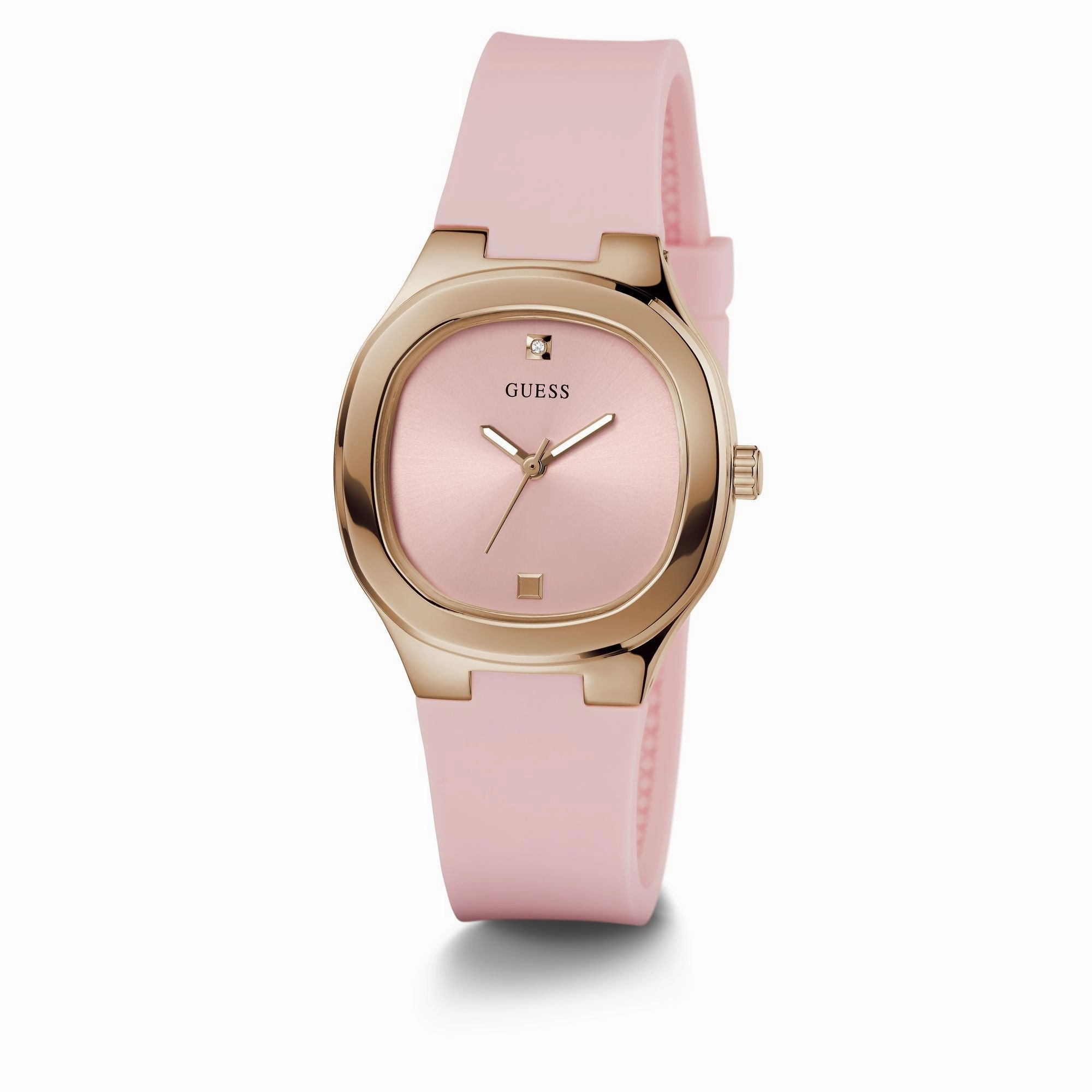 Guess Eve Dress Pink Rose Gold Tone Watch GW0658L2