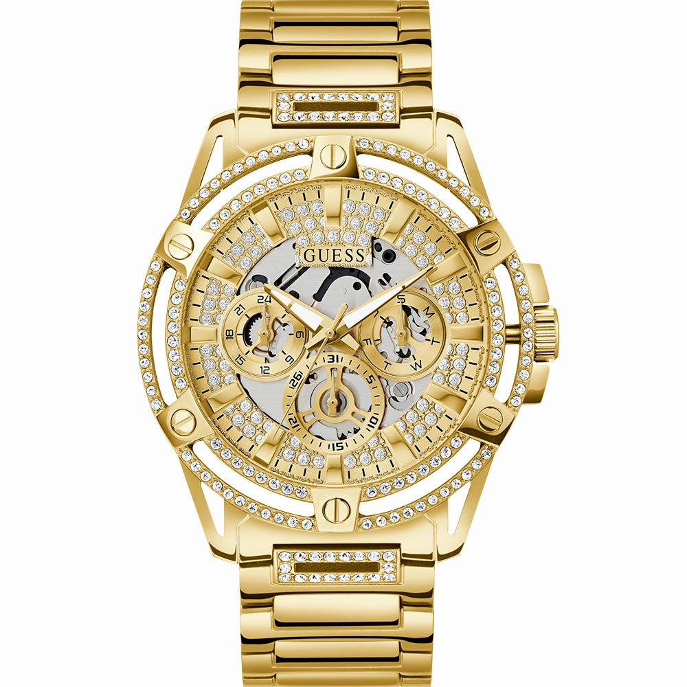 Guess King GW0497G2 Multi-Function stainless steel watch clasp High quality stainless steel watch