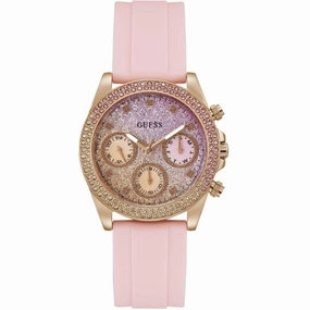 Guess Women's Watch - Quartz Day-Date Pink Dial Silicone Rubber Strap | GW0032L4 Luxury Quartz Watch Quartz Watch Sale