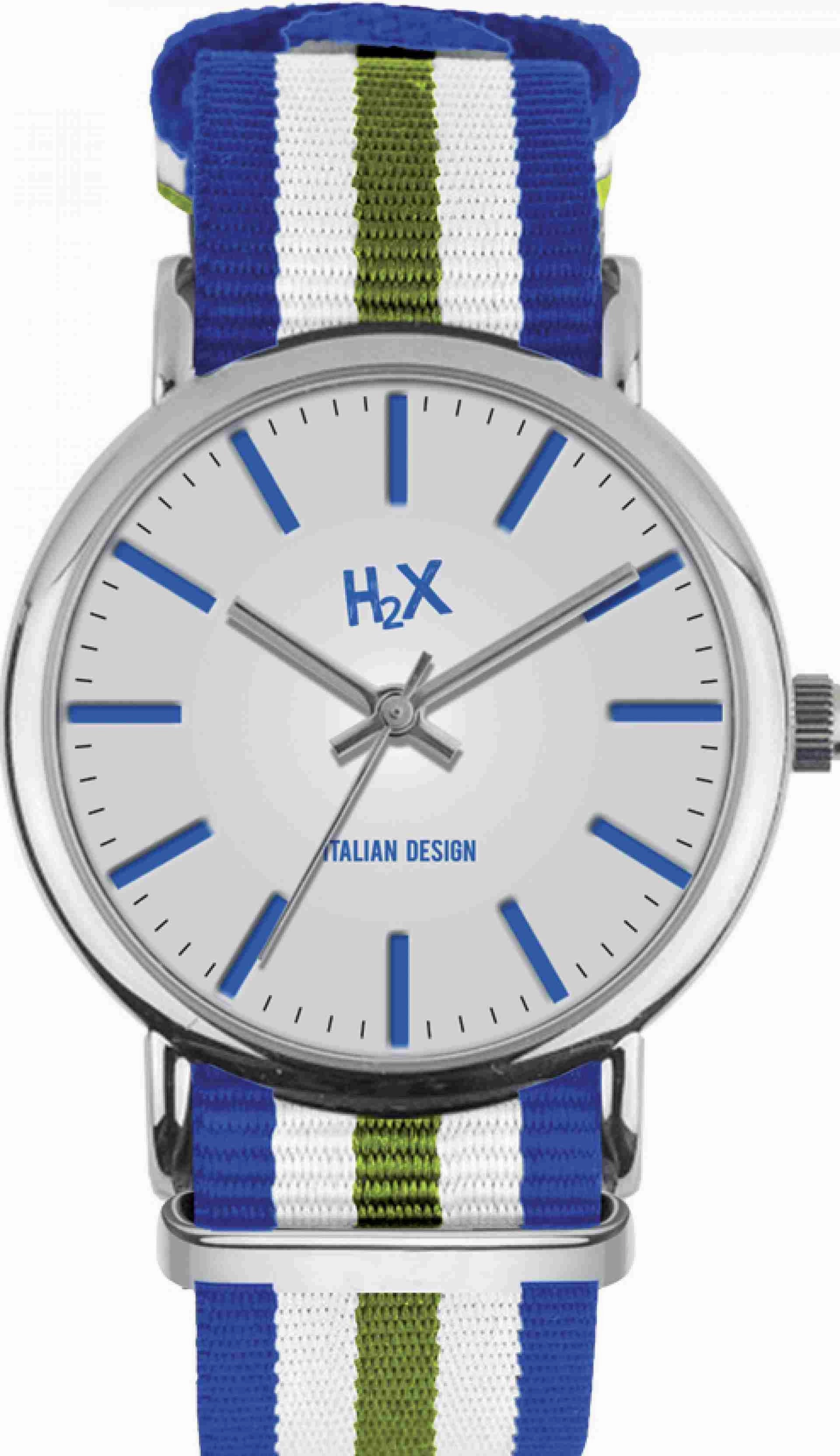 H2X Tidy 39mm Blu-Bianco-Verde Unisex cod. P-FA415XI8 men's watches,best men's watches