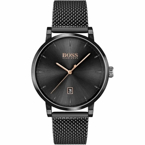Hugo Boss Men's Watch - Confidence Quartz Black Stainless Steel Bracelet | 1513810 Luxury Quartz Watch Quartz Watch Sale
