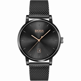 Hugo Boss Men's Watch - Confidence Quartz Black Stainless Steel Bracelet | 1513810 