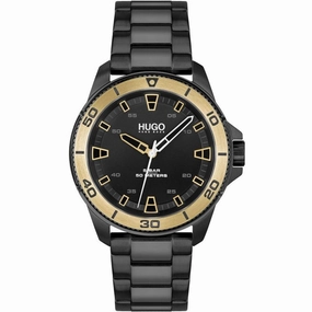 Hugo Mens Black IP Stainless Steel Watch 1530225 