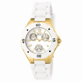 Invicta 18796 Women's Angel Quartz White Dial White Silicone Strap Watch Luxury Quartz Watch Quartz Watch Sale