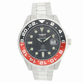 Invicta 21867 Men's Grand Diver Black & Red Accented Bezel Steel Bracelet Automatic Dive Watch,automatic watch,automatic watches for men,automatic watches for women,luxury automatic watch,minimalist automatic watch,dress automatic watch,vintage automa