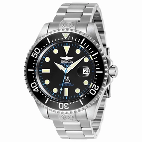 Invicta Men's Automatic Watch - Pro Diver Black Dial Silver Tone Bracelet | 27610,automatic watch,automatic watches for men,automatic watches for women,luxury automatic watch,minimalist automatic watch,dress automatic watch,vintage automatic watch,automat