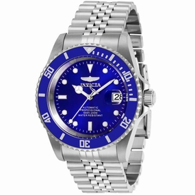 Invicta Men's Automatic Watch - Pro Diver Blue Dial Silver Tone Bracelet | 29179,automatic watch,automatic watches for men,automatic watches for women,luxury automatic watch,minimalist automatic watch,dress automatic watch,vintage automatic watch,automati