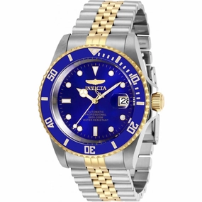Invicta Men's Automatic Watch - Pro Diver Blue Dial Two Tone Bracelet | 29182,automatic watch,automatic watches for men,automatic watches for women,luxury automatic watch,minimalist automatic watch,dress automatic watch,vintage automatic watch,automatic w