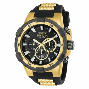 Invicta Men's Chronograph Watch - Aviator Black and Gold Tone Strap | 23693 Luxury Quartz Watch Quartz Watch Sale