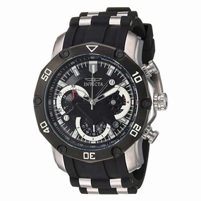 Invicta Men's Chronograph Watch - Pro Diver Steel & Silicone Strap Black Dial | 22797 