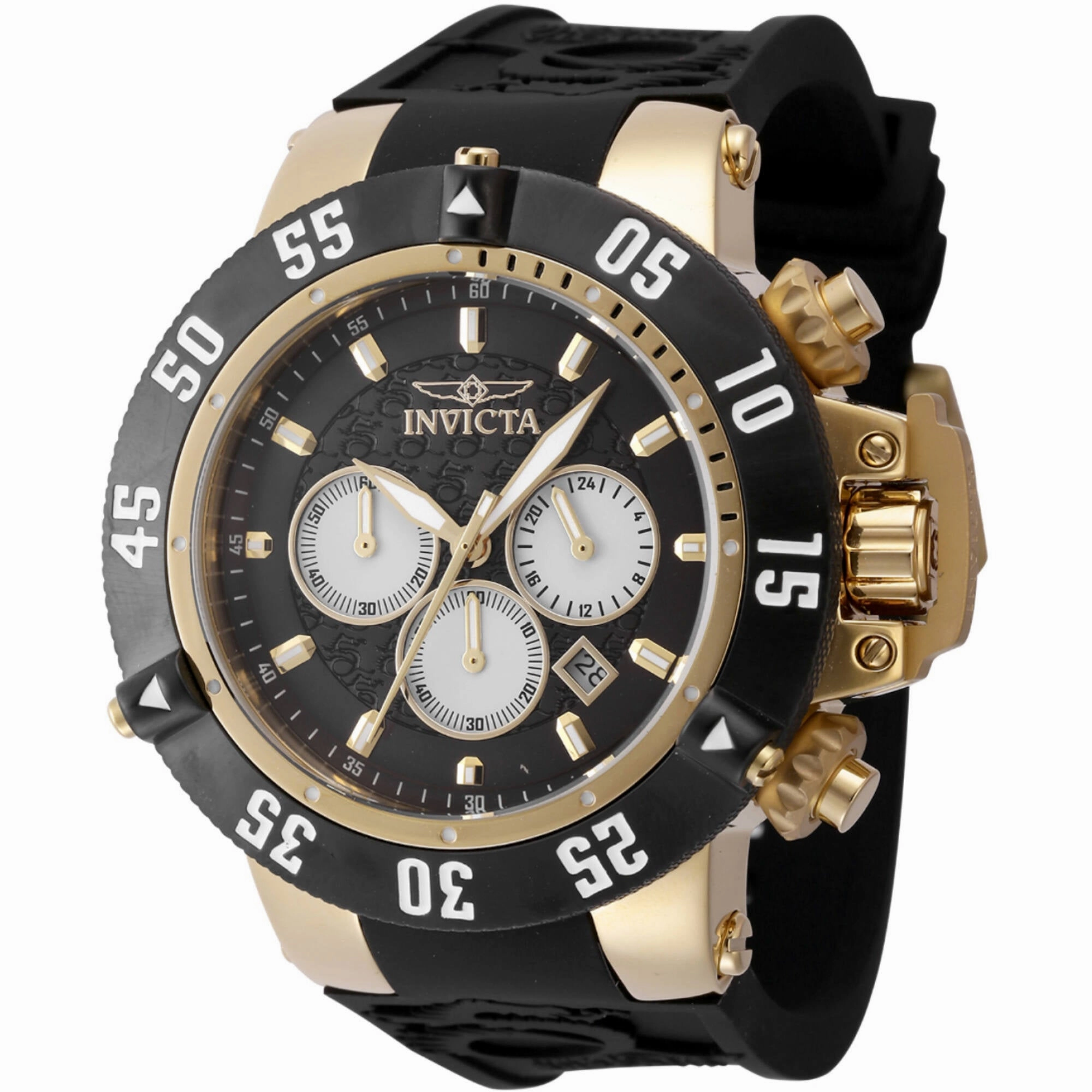 Invicta Men's Chronograph Watch - Subaqua Noma VIII Black Silicone Strap | 47330 men's watches best men's watches under $500 affordable men's watches men watches classic
