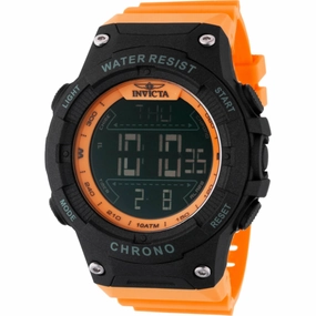 Invicta Men's Digital Watch - Invicta Racing Alarm Orange Polyurethane Strap | 48050 men's watches best men's watches under $500 affordable men's watches men watches classic