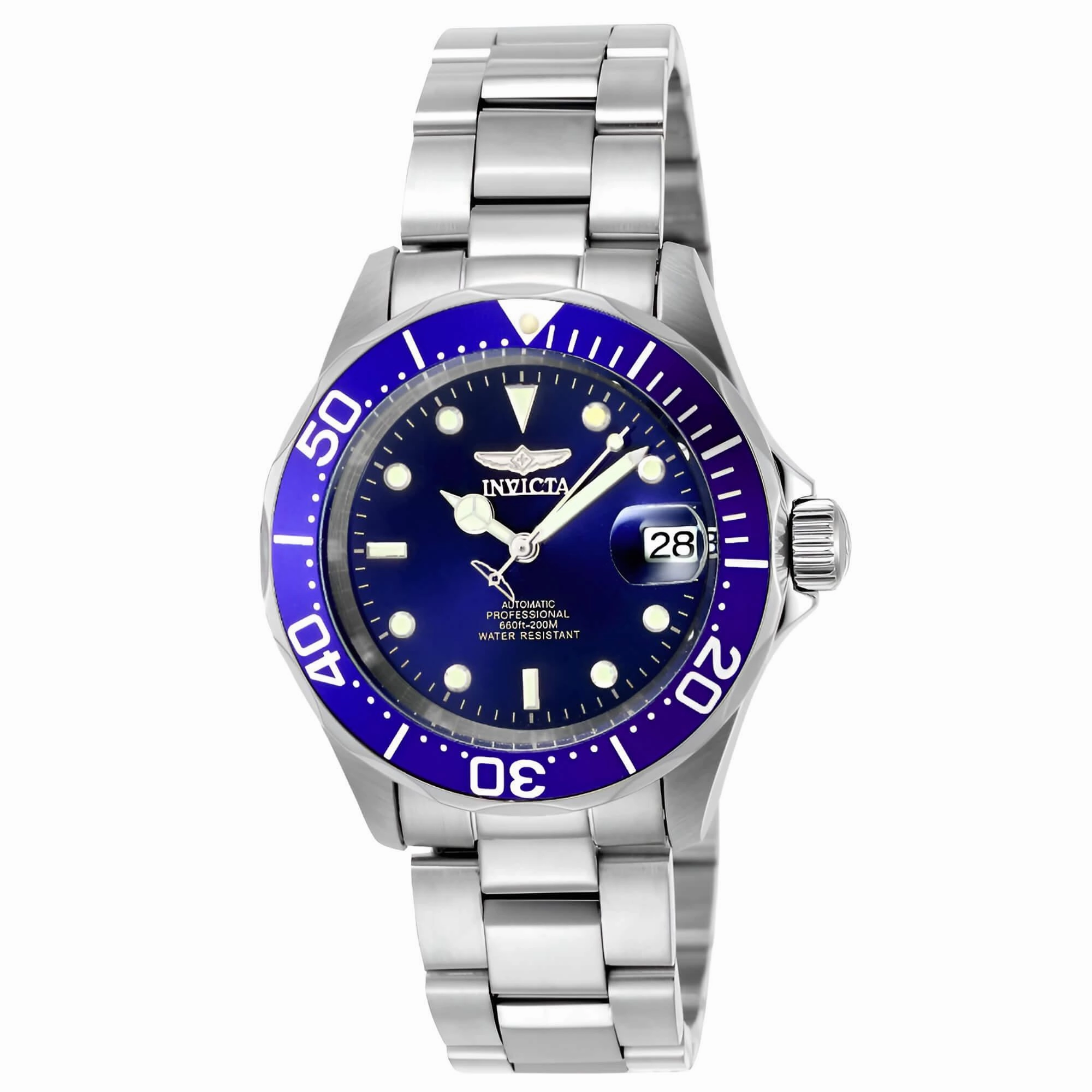 Invicta Men's Stainless Steel Automatic Watch - Pro Diver Blue Dial Date | 9094 