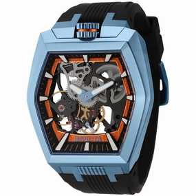 Invicta Men's Watch - Akula Mechanical Ice Blue Case Black Silicone Strap | 44021 men's watches best men's watches under $500 affordable men's watches men watches classic