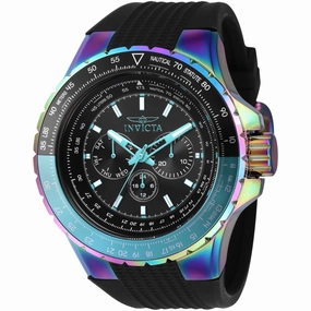 Invicta Men's Watch - Aviator Quartz Chronograph Black Dial Silicone Strap | 37033 Luxury Quartz Watch Quartz Watch Sale