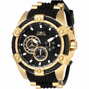 Invicta Men's Watch - Bolt Chrono Black and Gold Dial Steel and Rubber Strap | 26818 